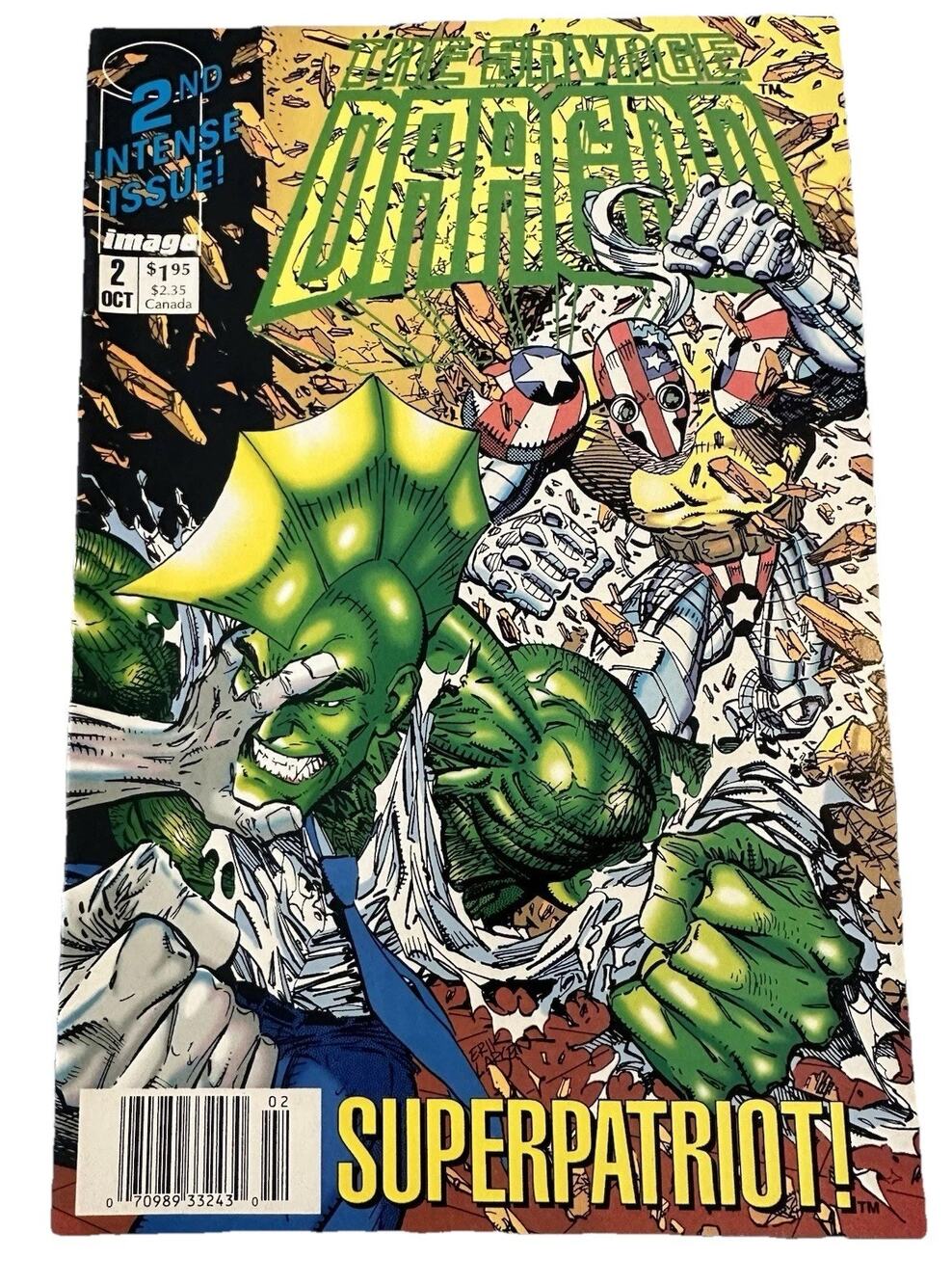 Savage Dragon #2 (1992) Image Comics Newsstand SuperPatriot Ungraded Newsstand